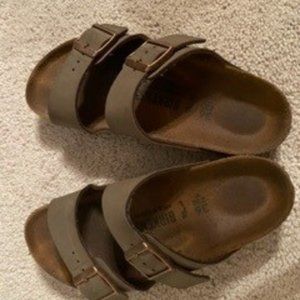 Brown Birkenstock Leather Arizona (2 strap) Mocha/Brown - SZ 36